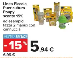 Carrefour tazza 2 manici con cannuccia Poupy offerta