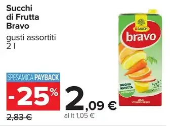 Carrefour Succhi di Frutta Bravo offerta