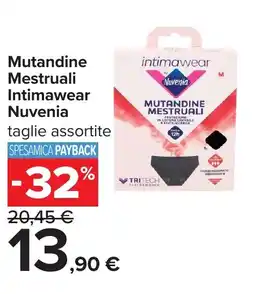 Carrefour Mutandine Mestruali Intimawear Nuvenia offerta