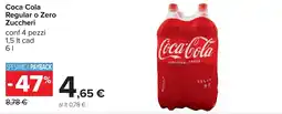 Carrefour Coca Cola Regular o Zero Zucchero offerta