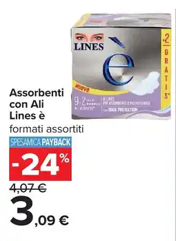 Carrefour Assorbenti con Ali Lines è offerta