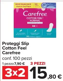 Carrefour Proteggi Slip Cotton Feel Carefree offerta
