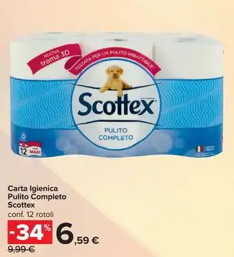 Carrefour Carta Igienica Pulito Completo Scottex offerta