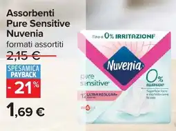 Carrefour Assorbenti Pure Sensitive Nuvenia offerta