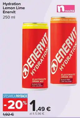 Carrefour Hydration Lemon Lime Enervit offerta