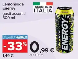 Carrefour Lemonsoda Energy offerta