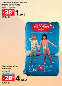 Carrefour Salvapigiamino Pampers offerta
