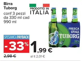 Carrefour Birra Tuborg offerta