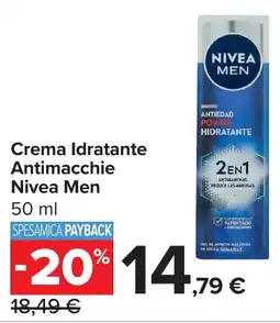 Carrefour Crema Idratante Antimacchie Nivea Men offerta