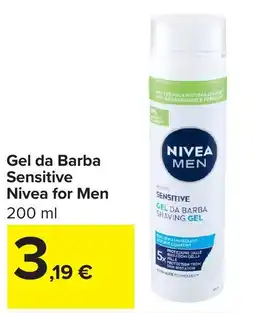 Carrefour Gel da Barba Sensitive Nivea for Men offerta
