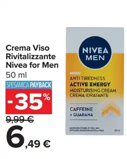 Carrefour Crema Viso Rivitalizzante Nivea for Men offerta