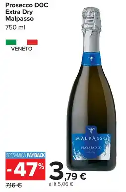 Carrefour Prosecco DOC Extra Dry Malpasso offerta