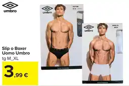Carrefour Slip o Boxer Uomo Umbro offerta