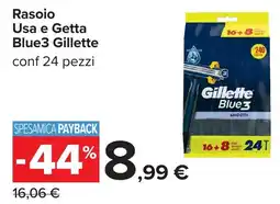 Carrefour Rasoio Usa e Getta Blue3 Gillette offerta