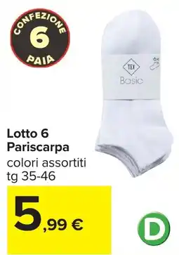 Carrefour Pariscarpa TEX Basic offerta