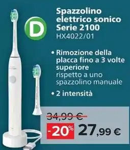 Carrefour Spazzolino elettrico sonico Serie 2100 HX4022/01 offerta
