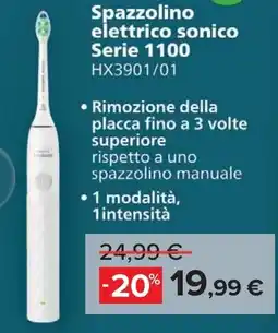 Carrefour Philips Spazzolino elettrico sonico Serie 1100 offerta
