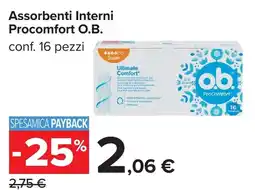 Carrefour Assorbenti Interni Procomfort O.B. offerta