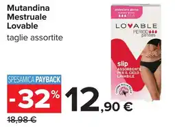 Carrefour Mutandina Mestruale Lovabile offerta