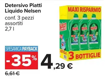 Carrefour Detersivo Piatti Liquido Nelsen offerta