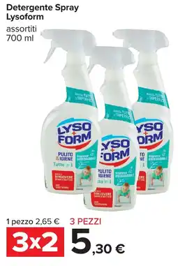 Carrefour Detergente Spray Lysoform offerta