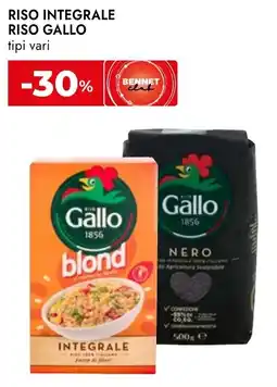 Bennet Riso integrale riso Gallo offerta