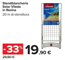 Carrefour Stendibiancheria Solar Vileda in Resina offerta