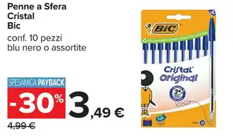 Carrefour Penne a Sfera Cristal Bic offerta