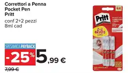 Carrefour Correttori a Penna Pocket Pen Pritt offerta