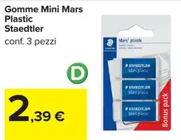 Carrefour Gomme Mini Mars Plastic Staedtler offerta