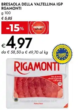 Bennet Bresaola della valtellina igp Rigamonti offerta