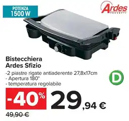 Carrefour Bistecchiera Ardes Sfizio offerta