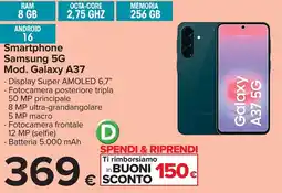 Carrefour Smartphone Samsung 5G Galaxy A37 offerta