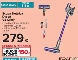 Carrefour Scopa Elettrica Dyson V8 Origin offerta