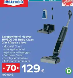 Carrefour Lavapavimenti Hoover HW300 011 Turbo Clean offerta