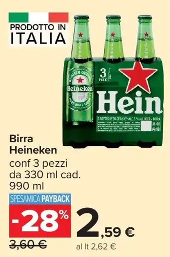 Carrefour Birra Heineken offerta