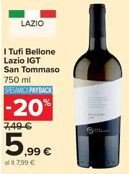 Carrefour I Tufi Bellone Lazio IGT San Tommaso offerta