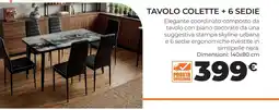 Mobilandia TAVOLO COLETTE + 6 SEDIE offerta