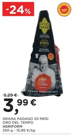 Orvea GRANA PADANO 20 MESI ORO DEL TEMPO AGRIFORM offerta