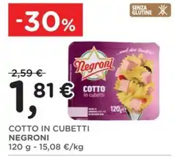 Orvea COTTO IN CUBETTI NEGRONI offerta