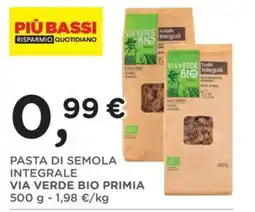 Orvea Pasta di semola integrale Via Verde Bio Primia offerta