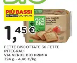 Orvea Fette Biscottate Integrali Verde Bio Primia offerta
