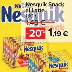 Carrefour Nesquik Snack al Latte offerta