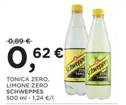 Orvea TONICA ZERO, LIMONE ZERO SCHWEPPES offerta
