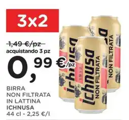 Orvea BIRRA NON FILTRATA IN LATTINA ICHNUSA offerta
