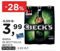 Orvea BIRRA IN BOTTIGLIA BECK'S offerta