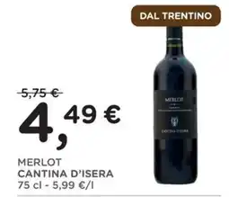 Orvea MERLOT CANTINA D'ISERA offerta