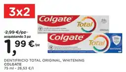 Orvea DENTIFRICIO TOTAL ORIGINAL, WHITENING COLGATE offerta