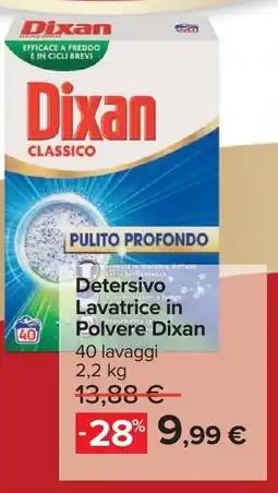 Carrefour Detersivo Lavatrice in Polvere Dixan offerta