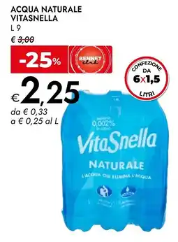 Bennet Acqua naturale VITASNELLA offerta